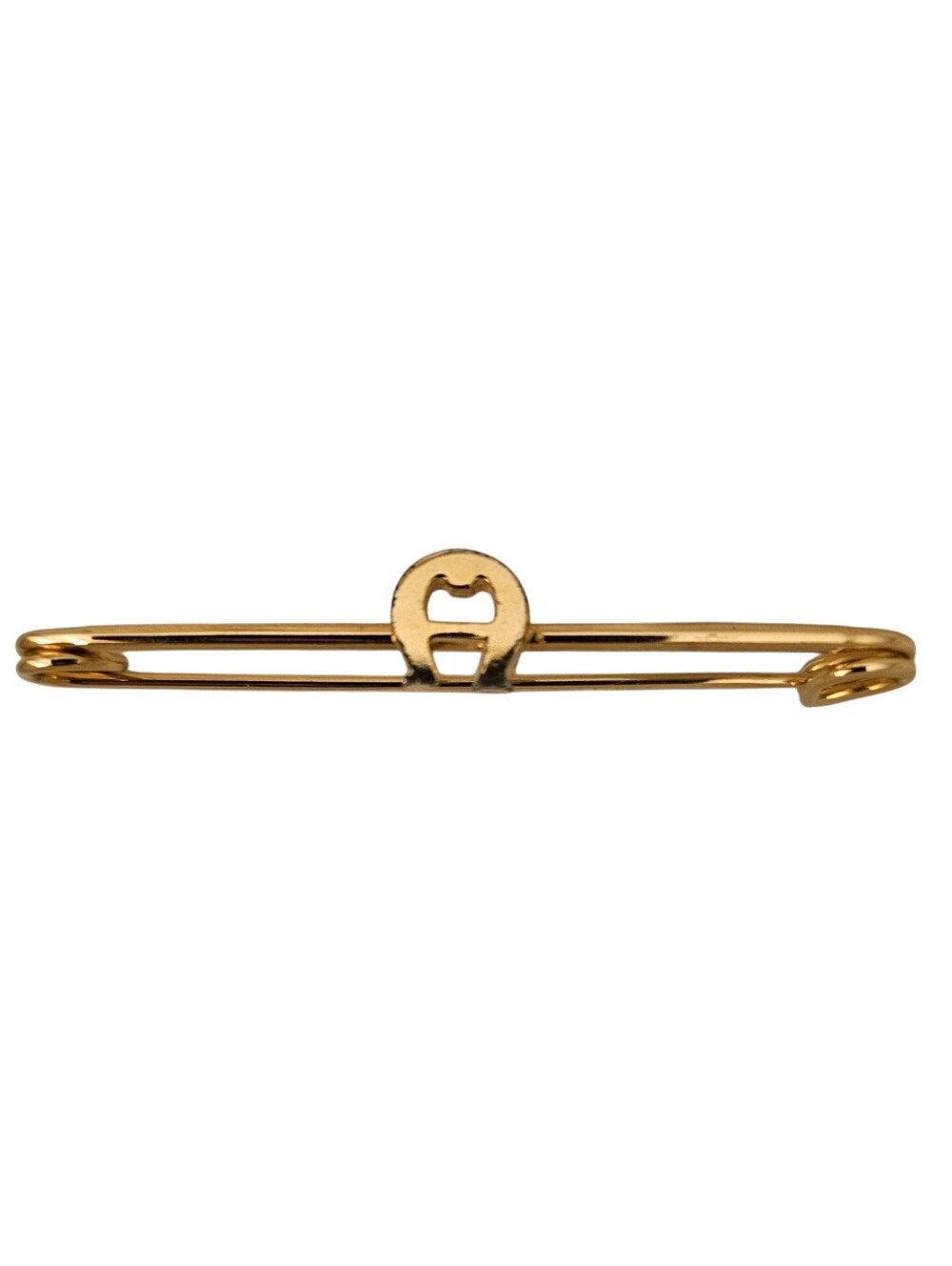 Vintage Etienne Aigner Gold-Tone Horseshoe Logo Kilt Pin / Brooch​ - 1st Owner!